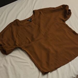 Express Satin Brown Women's Top